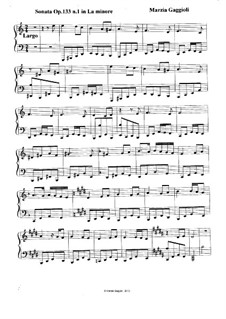 Sonata No.1 in La Minore, Op.133: Sonata No.1 in La Minore by Marzia Gaggioli