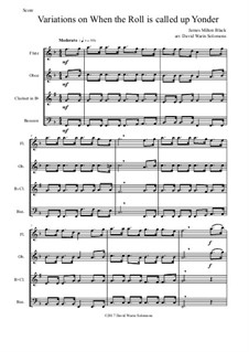 When the Roll is Called: Variations, for wind quartet by James Milton Black