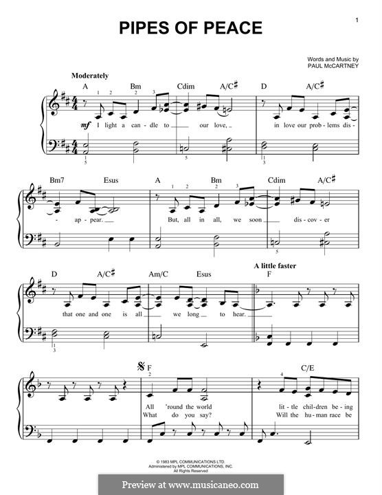 Pipes of Peace: Für Klavier by Paul McCartney