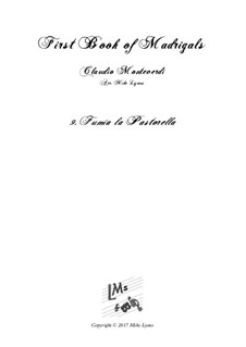 Heft 1 (für fünf Stimmen), SV 23–39: No.09 Fumia la pastorella. Arrangement for quintet instruments by Claudio Monteverdi