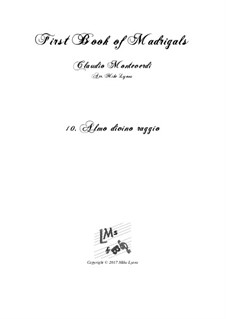 Heft 1 (für fünf Stimmen), SV 23–39: No.10 Almo divino raggio. Arrangement for quintet instruments by Claudio Monteverdi