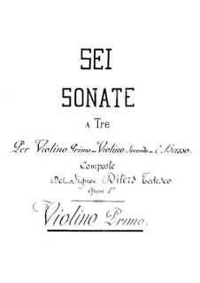 Sechs Sonaten für zwei Violinen und Cello, Op.1: Sechs Sonaten für zwei Violinen und Cello by Karl Ditters von Dittersdorf