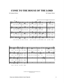 Come to the House of Yahwen, Op.5: Come to the House of Yahwen by Edwin Nyukuri
