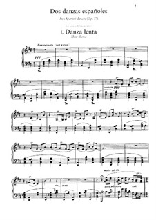 Zwei Spanische Tänze, Op.37: Vollsammlung by Enrique Granados