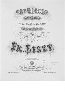 Transkription über Thema aus 'Die Ruinen von Athen' von Beethoven, S.388: Transkription über Thema aus 'Die Ruinen von Athen' von Beethoven by Franz Liszt