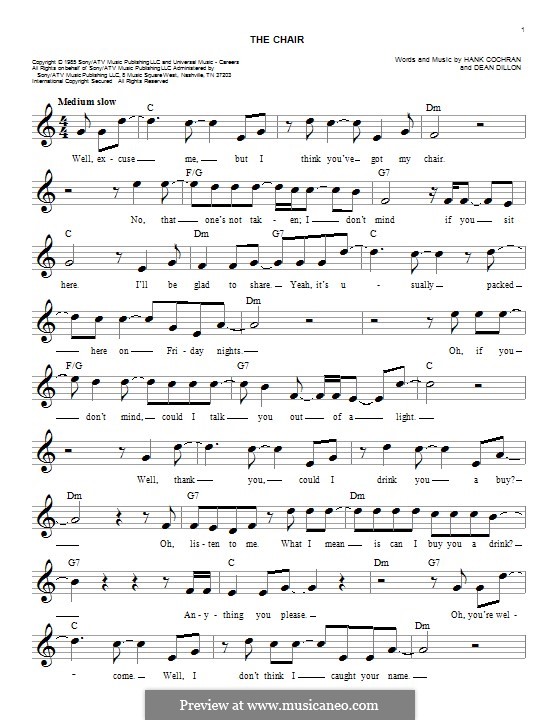 The Chair Strait) von D. Dillon, H. Cochran Noten auf MusicaNeo