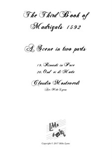 Heft 3 (für fünf Stimmen), SV 60–74: Scena 3. Arrangement for quintet instruments by Claudio Monteverdi