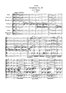 Sinfonie Nr.28 in C-Dur, K.200: Vollpartitur by Wolfgang Amadeus Mozart