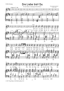 Die Liebe bist Du, Op.5: Für gemischter Chor, Stimme und Klavier (D-Dur) by Paul Nutt