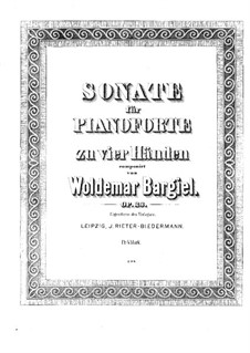 Sonate für Klavier, vierhändig, Op.23: Sonate für Klavier, vierhändig by Woldemar Bargiel