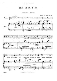 Thy Dear Eyes: For soprano, tenor and piano by Homer Newton Bartlett