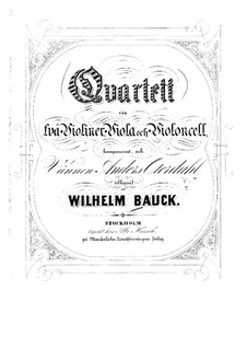 Striechquartett in G-Dur: Violinstimme I by Wilhelm Bauck