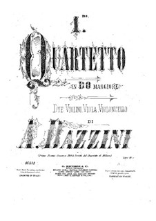 Streichquartett Nr.1 in C-Dur: Violinstimme I by Antonio Bazzini