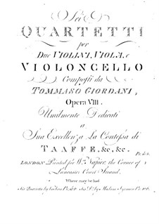 Sechs Streichquartette, Op.8: Violinstimme II by Tommaso Giordani