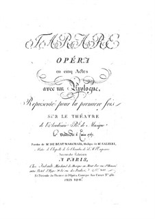 Tarare: Partitur by Antonio Salieri