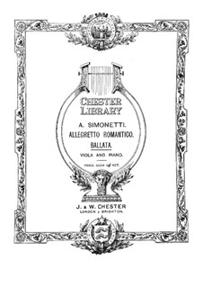 Ballade für Bratsche und Klavier: Ballade für Bratsche und Klavier by Achille Simonetti