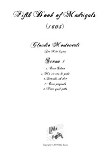 Heft 5 (für fünf Stimmen), SV 94–106: Scena 1 (Nos.4-8). Arrangement for quintet instruments by Claudio Monteverdi