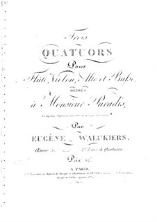 Drei Quartette für Flöte und Streicher, Op.5: Drei Quartette für Flöte und Streicher by Eugène Walckiers