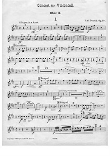 Konzert für Cello und Orchester in h-Moll, B.191 Op.104: Oboenstimme II by Antonín Dvořák