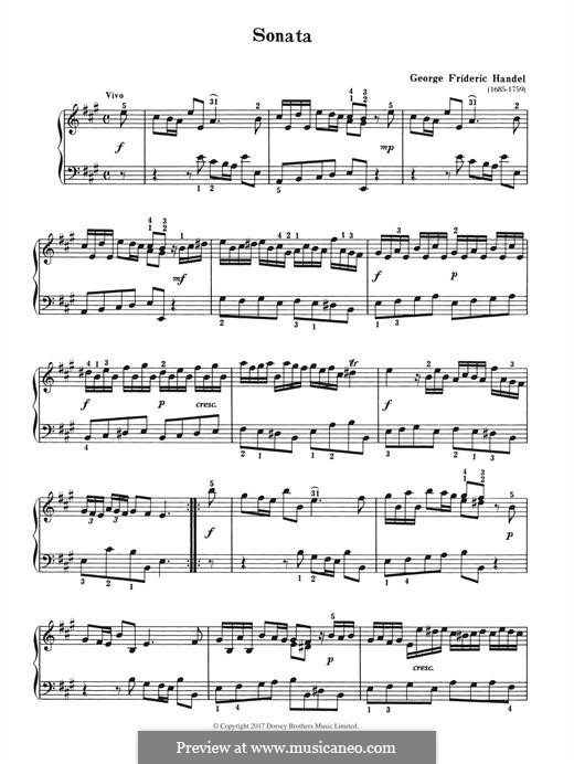 Sonata: Sonata by Georg Friedrich Händel