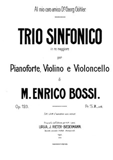 Trio symphonische für Klavier, Viioline und Cello, Op.123: Partitur by Marco Enrico Bossi