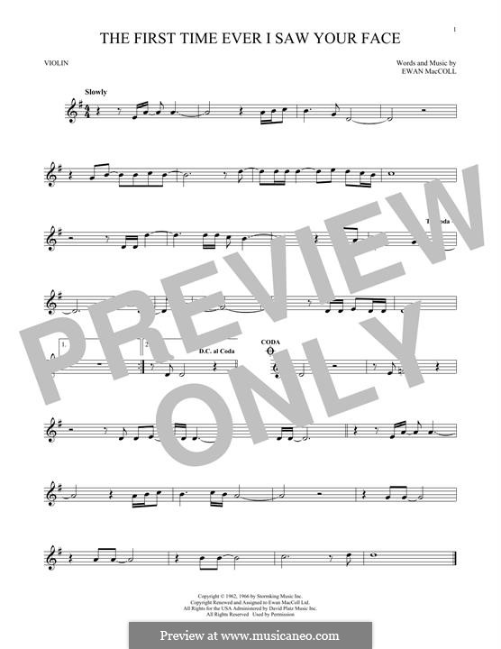 The First Time Ever I Saw Your Face: Für Violine by Ewan MacColl