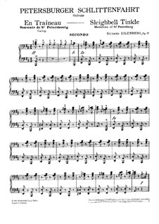Petersburger Schlittenfahrt, Op.57: Für Klavier, vierhändig – Stimmen by Richard Eilenberg