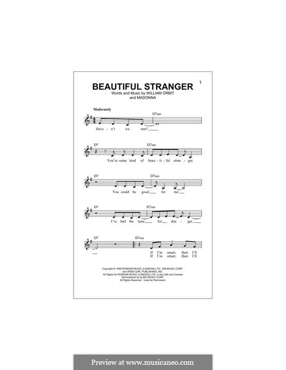Beautiful Stranger: Melodische Linie by Madonna, William Orbit