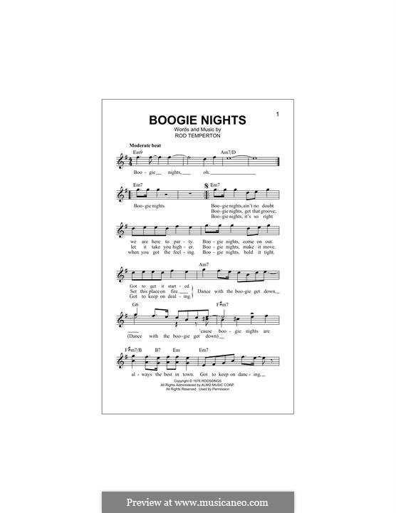 Boogie Nights: Melodische Linie by Rod Temperton