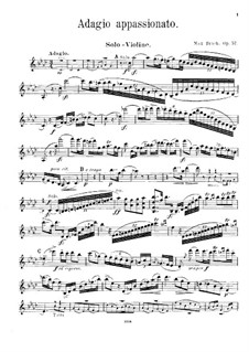 Adagio Appassionato, Op.57: Solostimme by Max Bruch