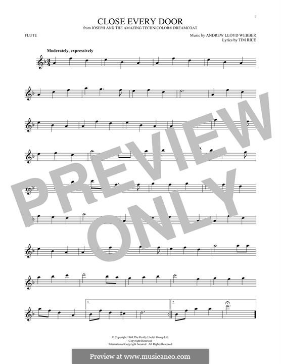 Close Every Door: Für Flöte by Andrew Lloyd Webber