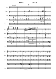 Little suite for string: Movement II – score by Vladimir Polionny