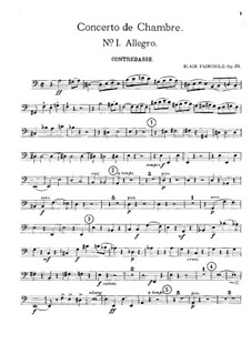 Kammerkonzert, Op.26: Kontrabass-Stimme by Blair Fairchild
