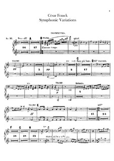 Sinfonische Variationen, M.46: Trompetenstimmen by César Franck