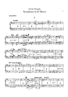 Sinfonie in d-Moll, Op.48: Fagottstimmen by César Franck