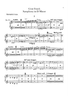 Sinfonie in d-Moll, Op.48: Trompete- und Cornets á Piston Stimmen by César Franck