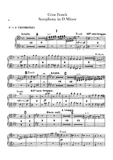 Sinfonie in d-Moll, Op.48: Posaune- und Tubastimmen by César Franck