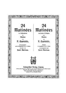 Vierundzwanzig Matinées in Etüdenform: Vierundzwanzig Matinées in Etüdenform by Pierre Gaviniès