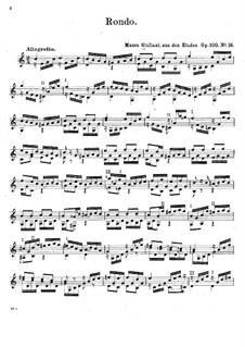 Vierundzwanzig Etüden für Gitarre, Op.100: Etüde No.16 Rondo by Mauro Giuliani