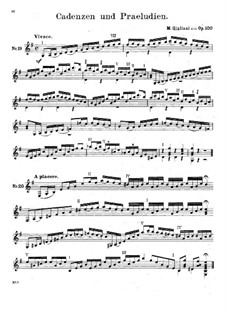 Vierundzwanzig Etüden für Gitarre, Op.100: Etüden No.19-20 by Mauro Giuliani