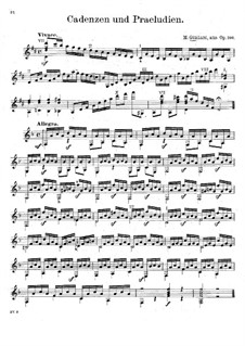 Vierundzwanzig Etüden für Gitarre, Op.100: Etüden No.21-22 by Mauro Giuliani