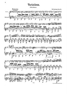 Variationen für Violine und Gitarre, Op.24: Schlusssatz – Partitura by Mauro Giuliani