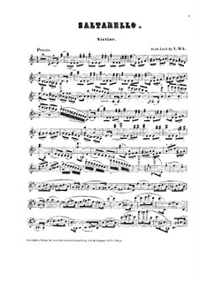 Saltarello für Violin und Klavier, Op.4 No.4: Solostimme by Ferdinand Laub