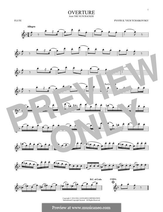 No.1 Miniature Overture : Für Flöte by Pjotr Tschaikowski