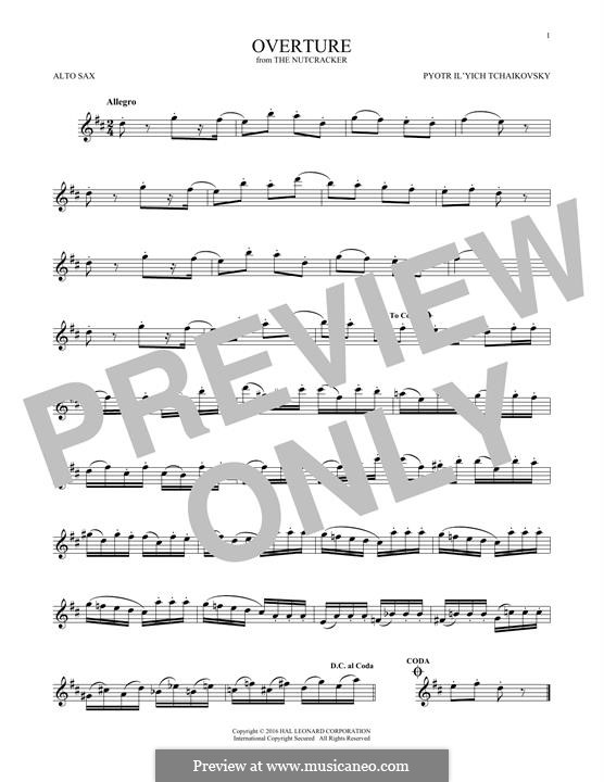 No.1 Miniature Overture : Für Altsaxophon by Pjotr Tschaikowski