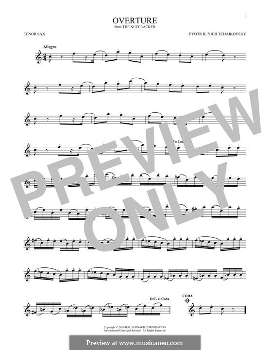 No.1 Miniature Overture : Für Tenorsaxophon by Pjotr Tschaikowski