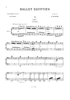 Ballet égyptien, Op.12: Fünf Teile. Für zwei Klaviere, achthändig – Klavierstimmen II by Alexandre Luigini