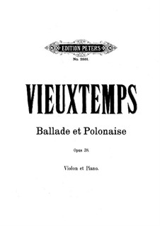 Ballade und Polonäse, Op.38: Partitur by Henri Vieuxtemps
