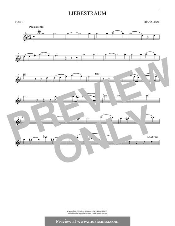 Nocturne Nr.3: Theme, for flute by Franz Liszt