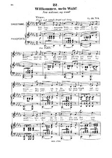 No.1 Willkommen, mein Wald: D flat Major by Robert Franz